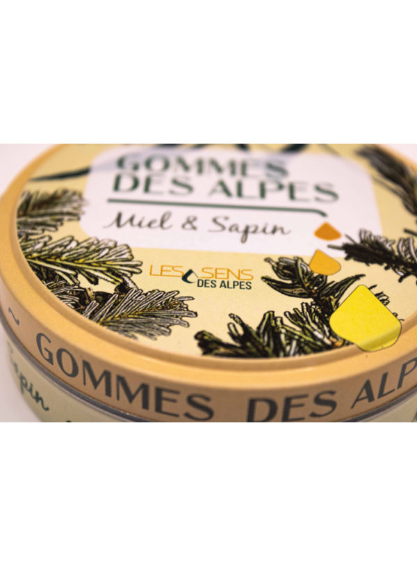 Boîte de Gommes des Alpes au miel et sapin 70 g