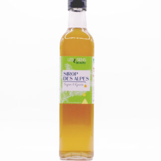 Bouteille de sirop des alpes