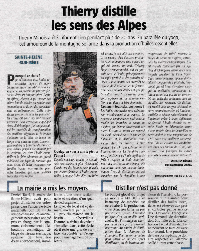 Article La Savoie décembre 2019