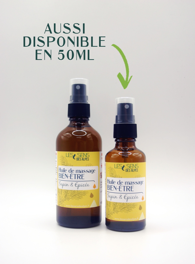 Huile de massage bien-être Bio SAPIN et ÉPICÉA 100 ml – Image 2